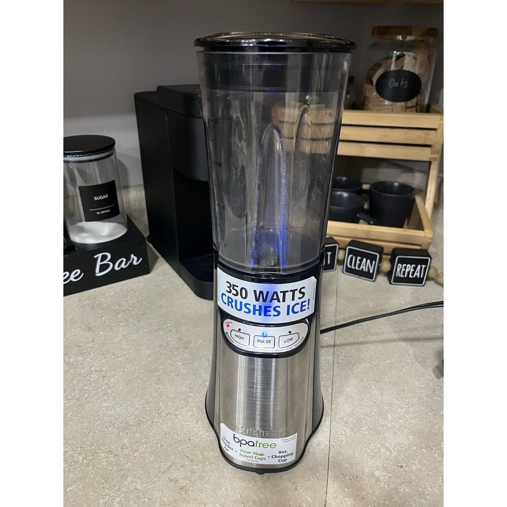 Cuisinart CPB-300 SmartPower Blender Base 32oz Jar TESTED WORKS Missing Lid Cap